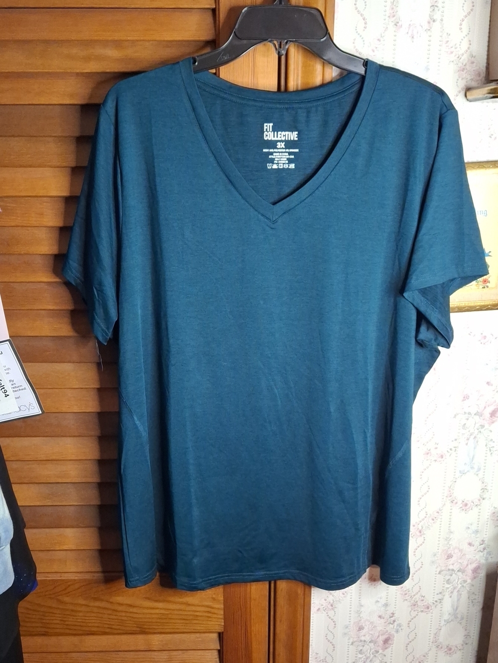 Fit Collective Teal V-Neck Tee 3X NWOT